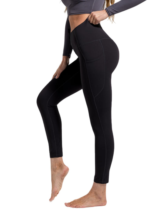 Women's High Waist Yoga Leggings with Pockets Tummy Control Workout Tights