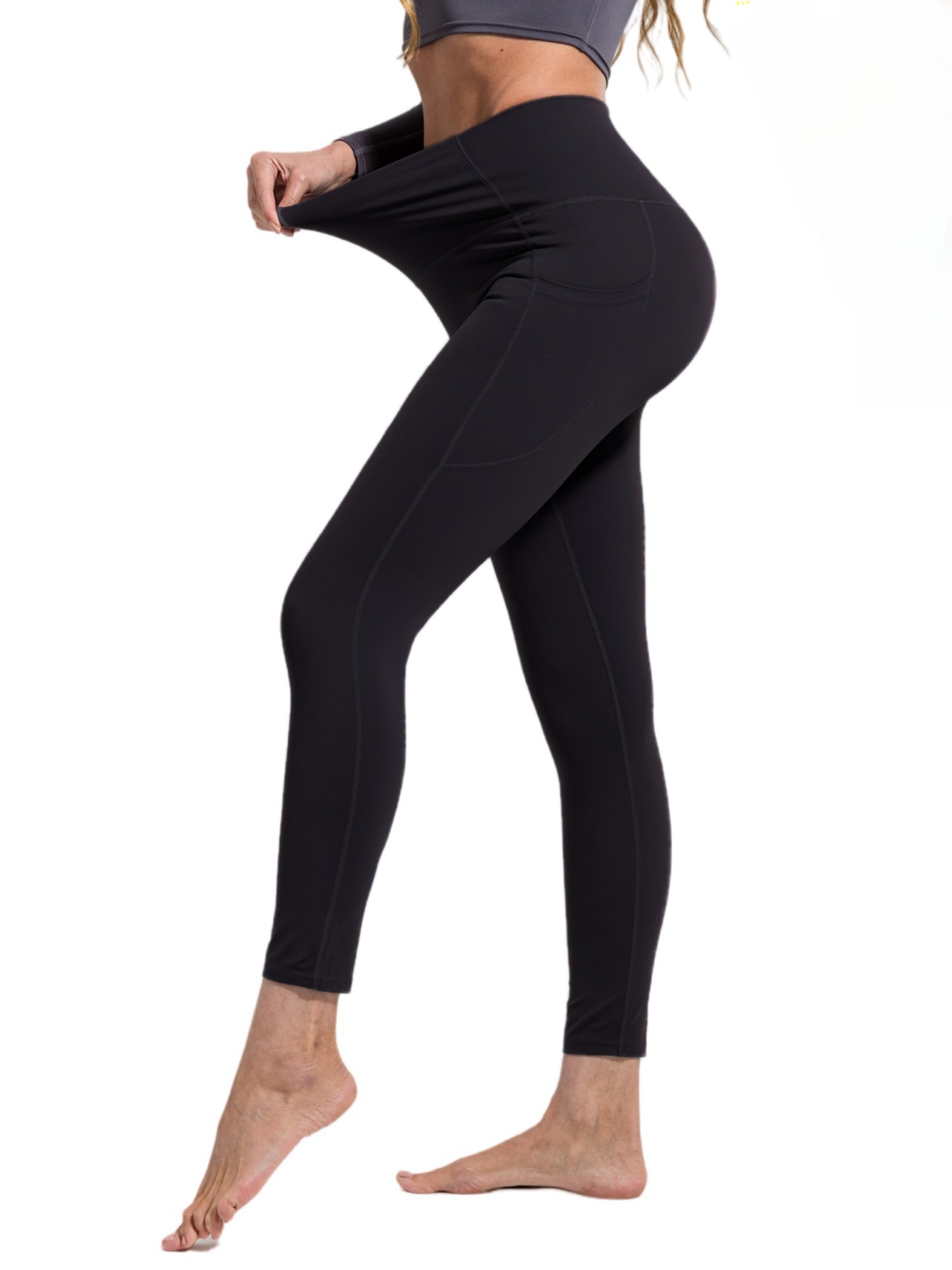 Women's High Waist Yoga Leggings with Pockets Tummy Control Workout Tights
