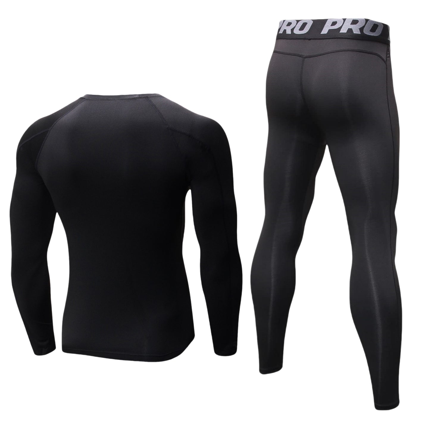 YUSHOW Mens Thermals Underwear Set Thin Wicking Base Layer Crew Neck Long Johns