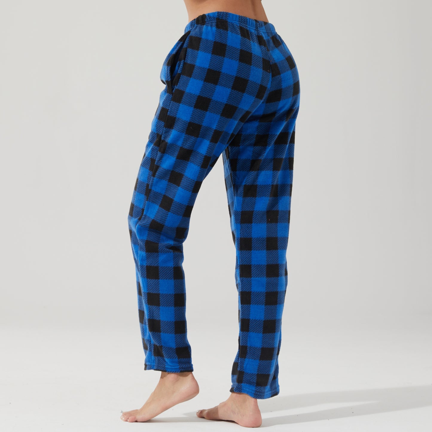 YUSHOW Women’s Fleece Pajama Pants, Comfy Buffalo Plaid PJs with Pockets