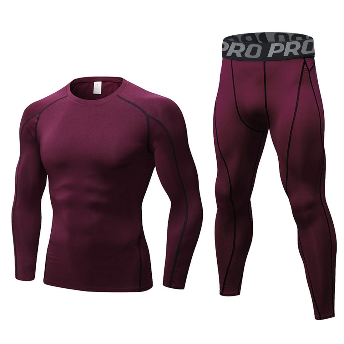 YUSHOW Mens Thermals Underwear Set Thin Wicking Base Layer Crew Neck Long Johns