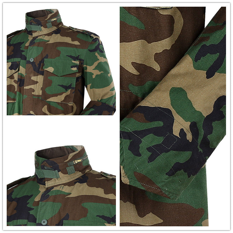 YUSHOW Men's Lightweight Stand Collar Hunting Field Military Jacket