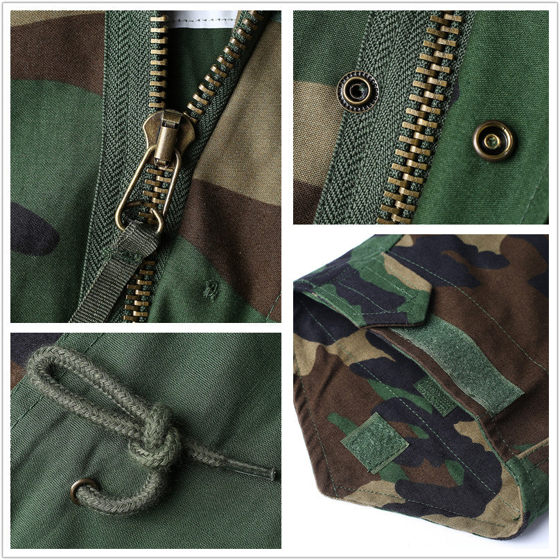 YUSHOW Men's Lightweight Stand Collar Hunting Field Military Jacket