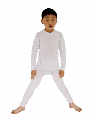 YUSHOW Boys Athletic Base Layer Compression Underwear Set 2pcs Long John for Kids Unisex Size 5