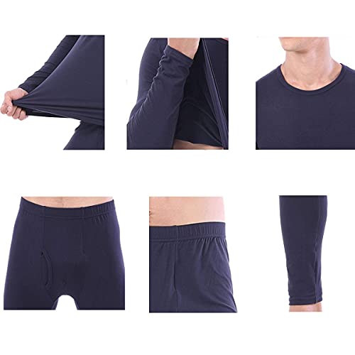 YUSHOW Men Thermal Underwear Set Winter Top & Bottom Ultra Soft Male Long John Set Size 2X-Large