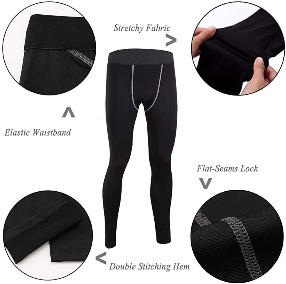 YUSHOW Men Thermal Underwear Set Winter Male Base Layer Soft Long Johns Size 3XL
