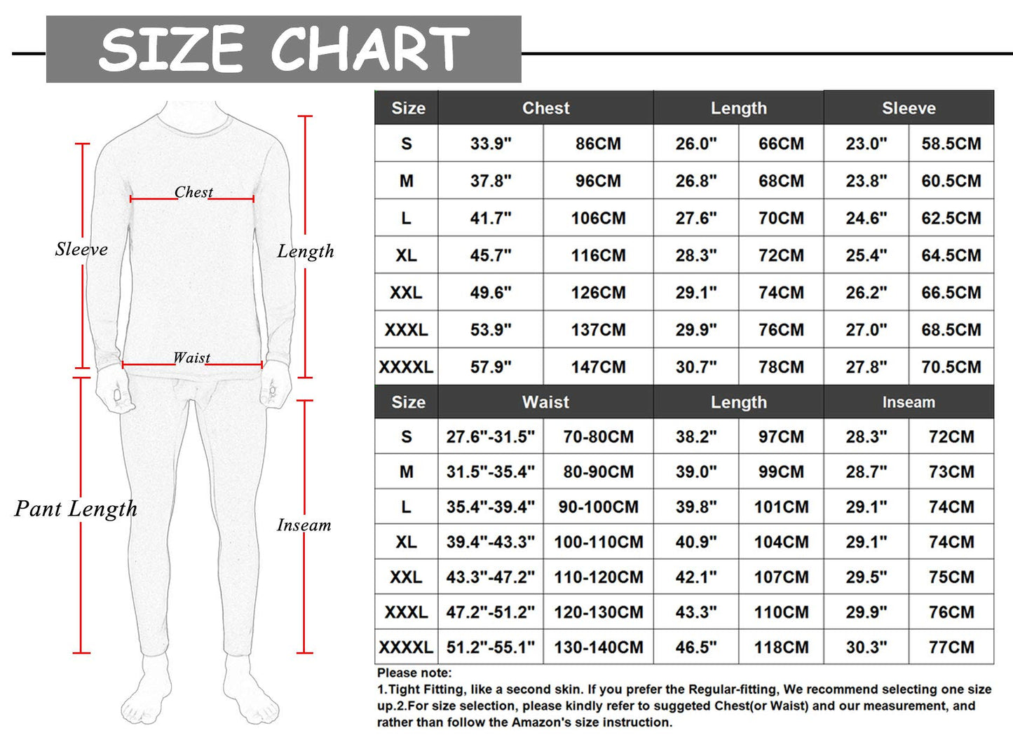 YUSHOW Men Thermal Underwear Set Winter Top & Bottom Ultra Soft Male Long John Set Size 2X-Large