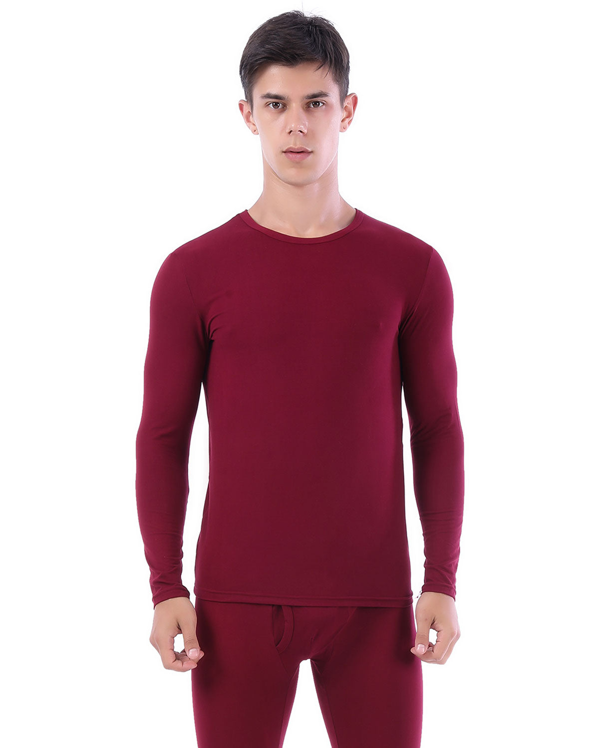 YUSHOW Men Traditional Long Johns Thermal Underwear Top Male Ultra Soft Fleece Tee Cold Weather Size 2X-Large