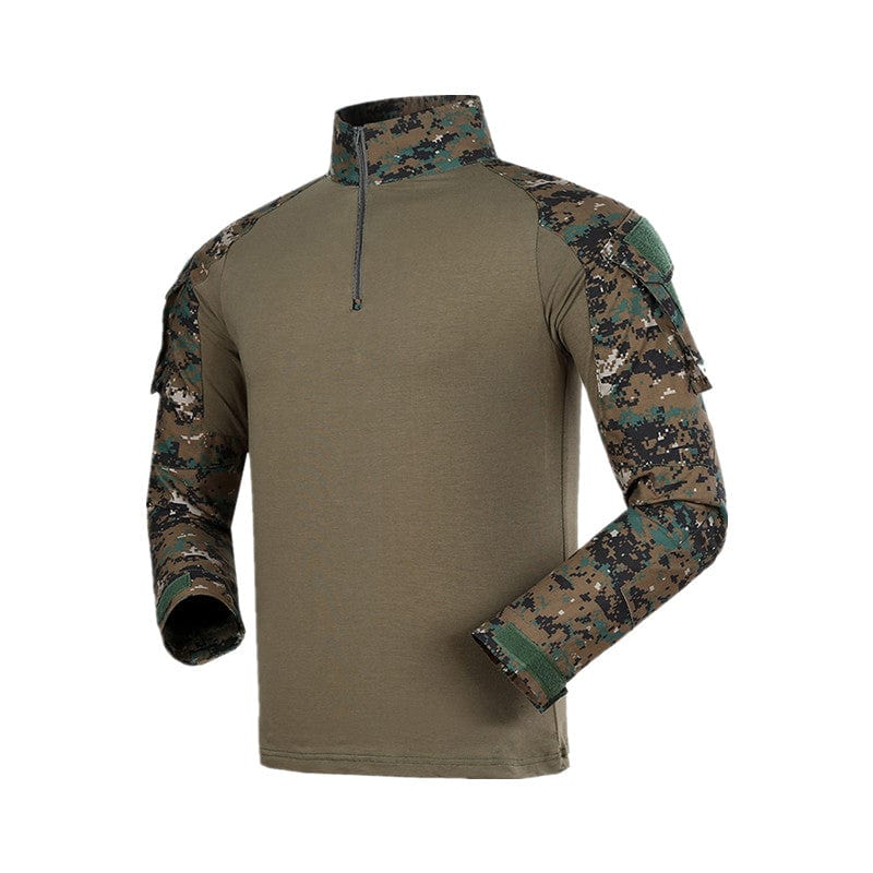 YUSHOW Men's Tactical Military Shirt Long Sleeve Rapid Assault Camo Shirt