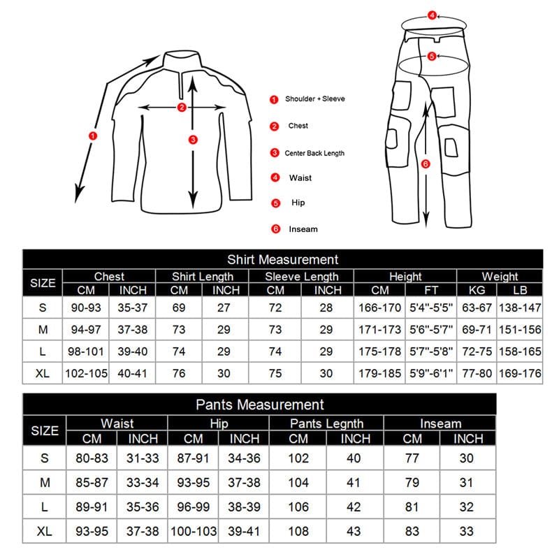 YUSHOW Men's Military Tactical Uniform Rip-Stop Combat Shirt and Pants