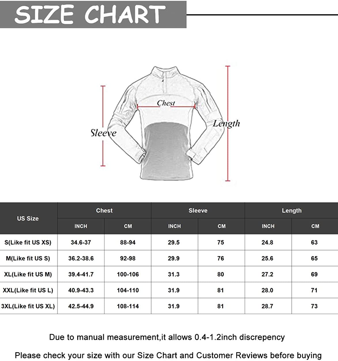 YUSHOW Men's Military Tactical Shirt Camo Rapid Assault Combat Shirts