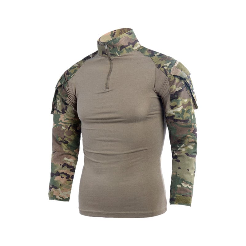 YUSHOW Men's Tactical Military Shirt Long Sleeve Rapid Assault Camo Shirt