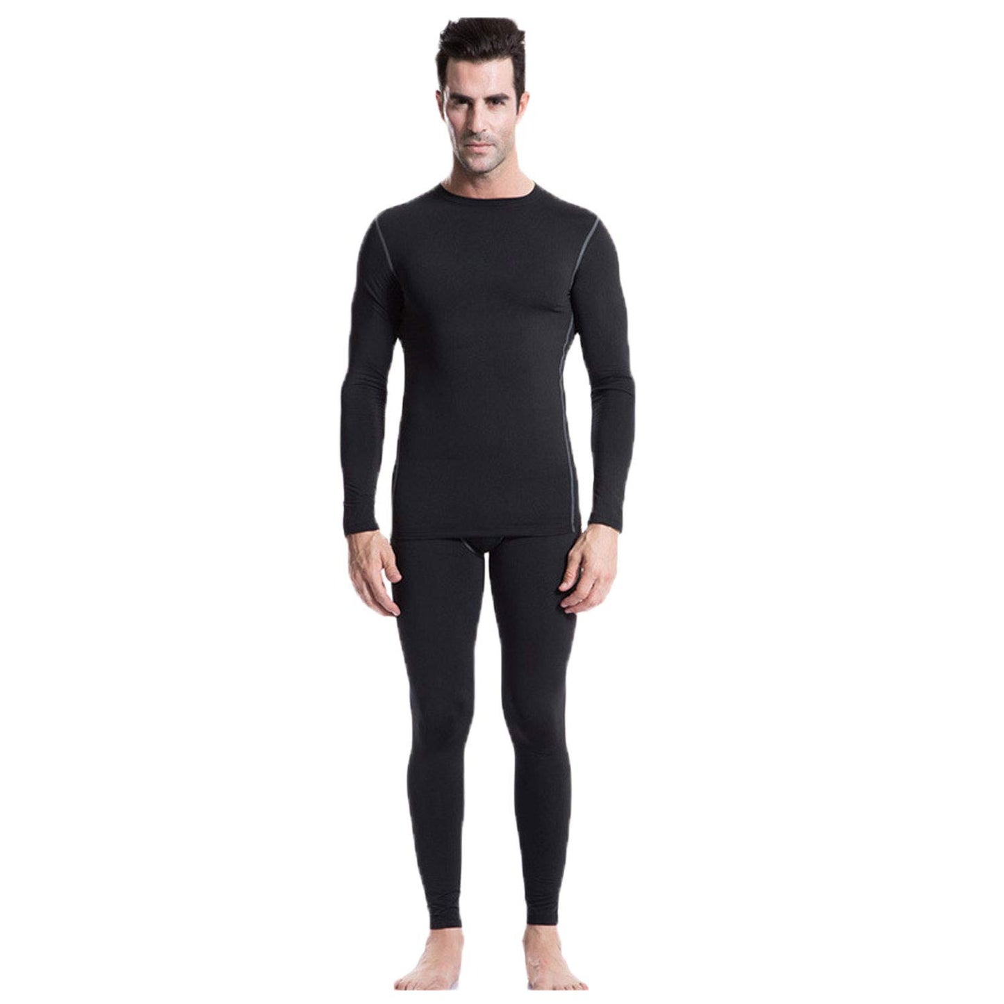 YUSHOW Men Thermal Underwear Fleece Lined Male Base Layer Long Johns Set Size 3XL