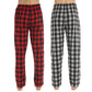 YUSHOW 2 Pack Men's Flannel Plaid Pajama Pants for Men Male Lounge PJ BottomsSize M