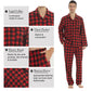 YUSHOW Men Cotton Plaid Pajamas Set Soft Comfy Long Sleeve Male Plain Woven PJ Set Lounge Top Pants Sleepwear Broadcloth Size Medium
