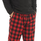 YUSHOW Mens Winter Pajamas Set Warm Fleece Henley Long Sleeve Top & Flannel Plaid Pajama Pants Pjs Sleepwear