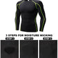 YUSHOW Men's 3-Pack Long Sleeve Compression Workout Shirts, Quick-Dry & Moisture-Wicking