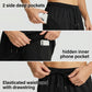 YUSHOW 2 Pack Mens 2 in 1 Running Workout Shorts Quick Dry Athletic Shorts with Liner and Pockets