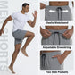 Men's Athletic Shorts Mesh Workout Gym Activewear 5'' Inseam Shorts with Pockets