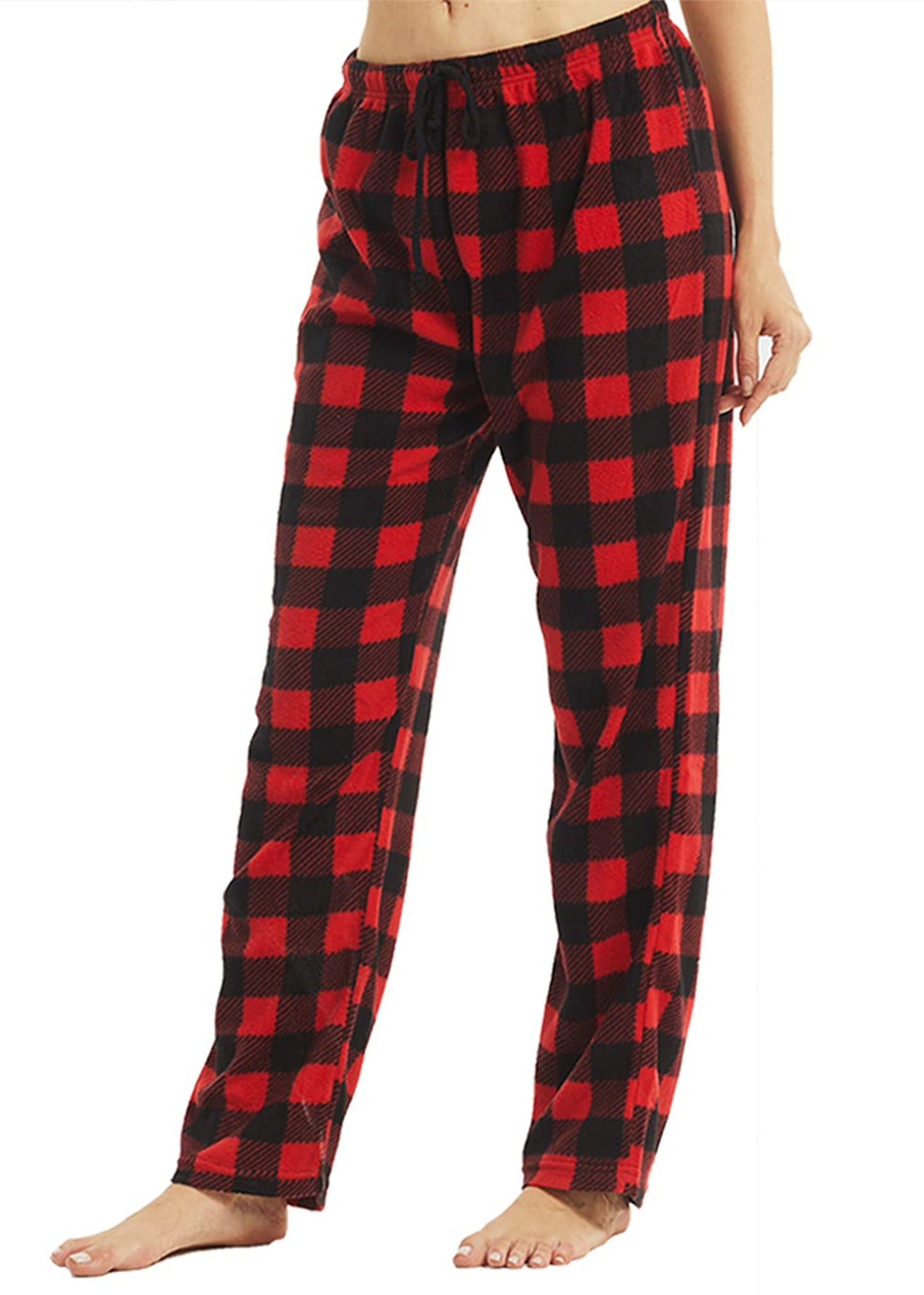 YUSHOW Women Fleece Pajama Pants Buffalo Plaid Pjs Bottoms Soft Comfy Sleep Lounge Pj Pants