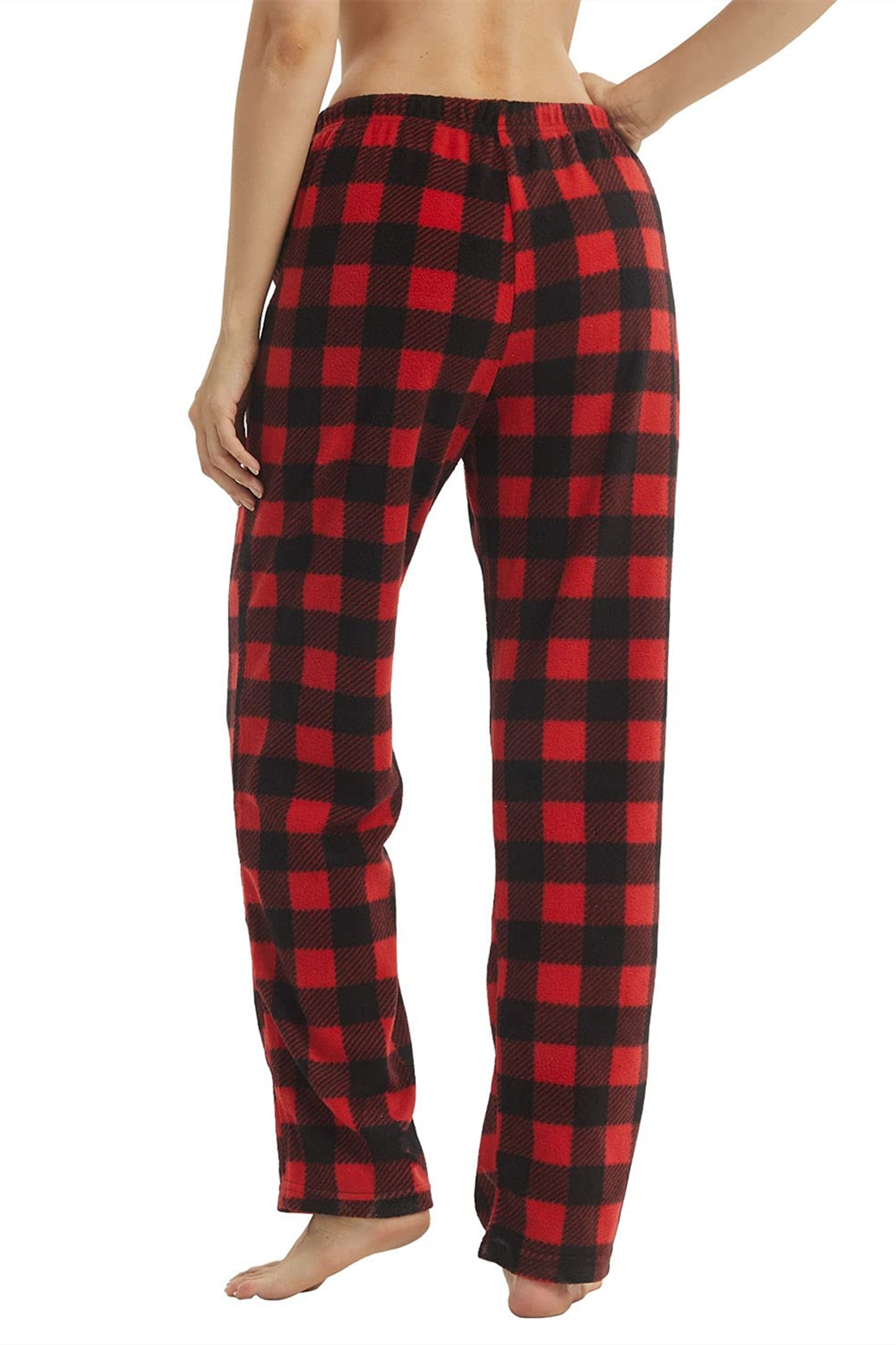 YUSHOW Women Fleece Pajama Pants Buffalo Plaid Pjs Bottoms Soft Comfy Sleep Lounge Pj Pants