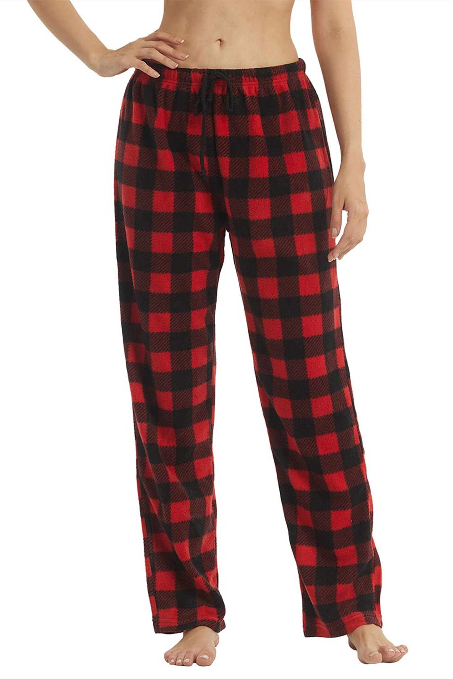 YUSHOW Women Fleece Pajama Pants Buffalo Plaid Pjs Bottoms Soft Comfy Sleep Lounge Pj Pants