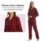 YUSHOW Women's Flannel Pajama Set Long Sleeve Soft Comfy Sleepwear with Long Pants Cotton Loungewear