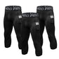 YUSHOW Men's 3/4 Compression Pants, Quick Dry Workout Tights with Pockets, Athletic Leggings for Running, 3-Pack