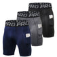 YUSHOW 3 Pack Men's Compression Shorts Running Gym Yoga Athletic Workout Underwear with Pockets