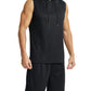 Men's 2 Piece Summer Outfits Sleeveless Hoodie and Gym Shorts Set Breathable Mesh Workout Set