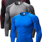 YUSHOW Men's 3-Pack Long Sleeve Compression Workout Shirts, Quick-Dry & Moisture-Wicking