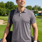 3 Pack Mens Polo Shirts Mesh Short Sleeve Shirts Quick Dry Golf Casual Workout Shirts