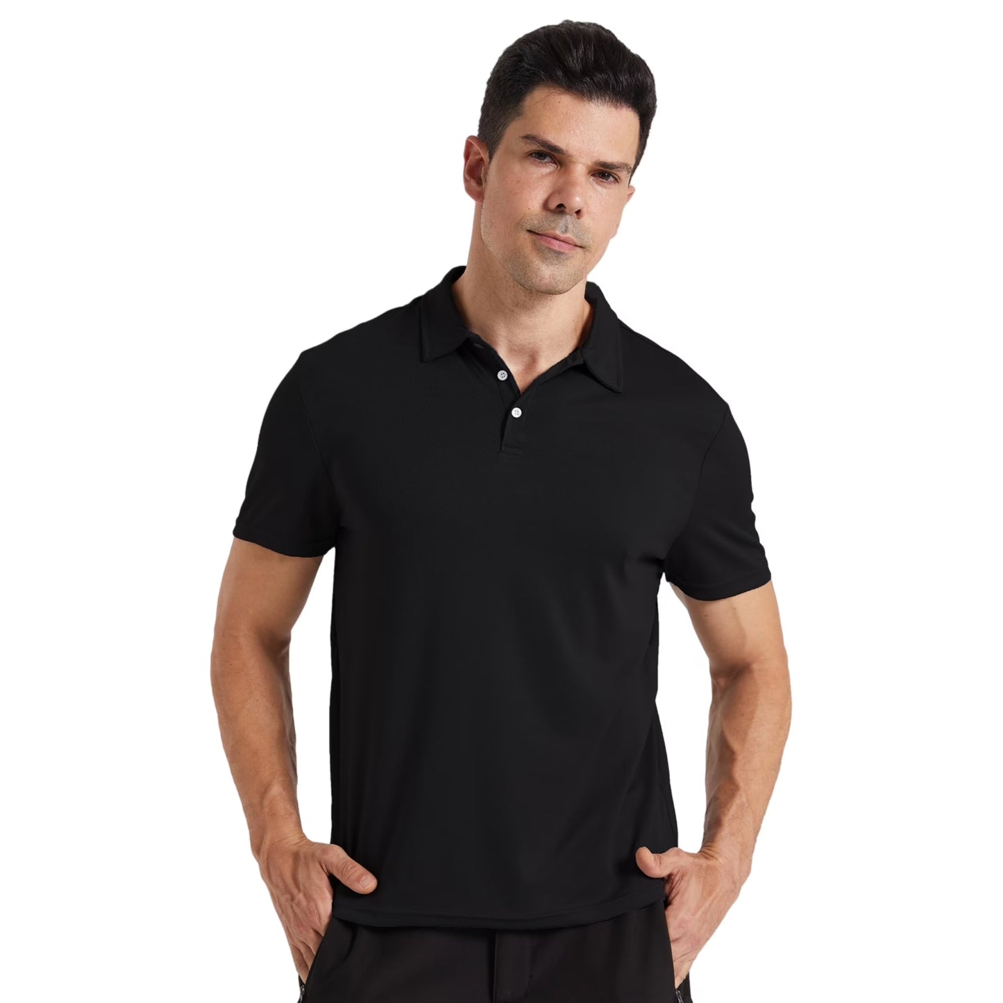 3 Pack Mens Polo Shirts Mesh Short Sleeve Shirts Quick Dry Golf Casual Workout Shirts
