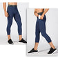 YUSHOW Men's 3/4 Compression Pants, Quick Dry Workout Tights with Pockets, Athletic Leggings for Running, 3-Pack