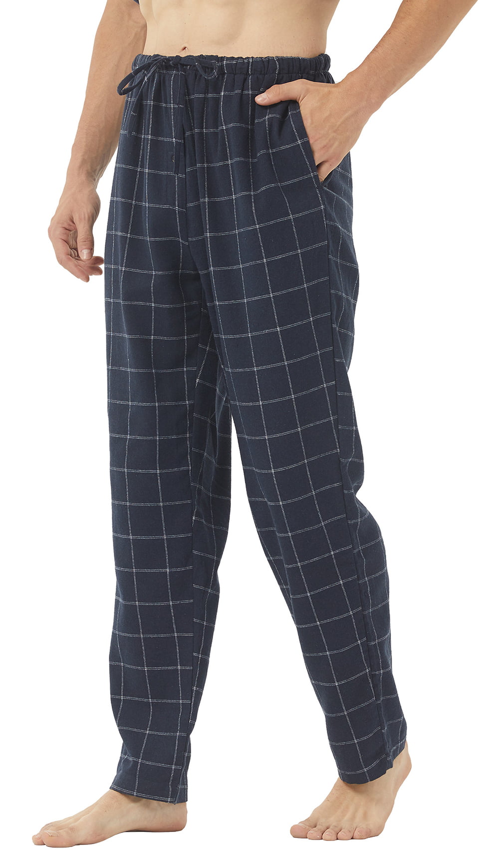 YUSHOW Men Flannel Pajama Pants Cotton Soft Plaid Lounge Pjs Bottoms with Pockets