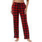 YUSHOW Women’s Fleece Pajama Pants, Comfy Buffalo Plaid PJs with Pockets