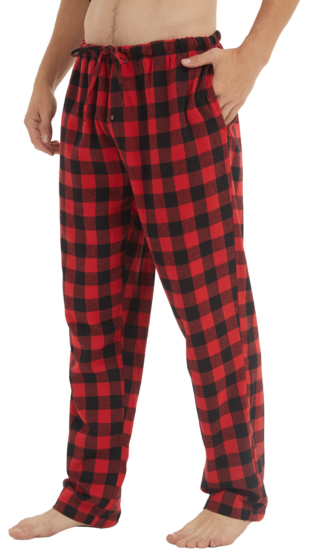 YUSHOW Men Flannel Pajama Pants Cotton Soft Plaid Lounge Pjs Bottoms with Pockets