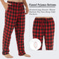 YUSHOW Men Flannel Pajama Pants Cotton Soft Plaid Lounge Pjs Bottoms with Pockets