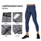 YUSHOW Men's 3/4 Compression Pants, Quick Dry Workout Tights with Pockets, Athletic Leggings for Running, 3-Pack