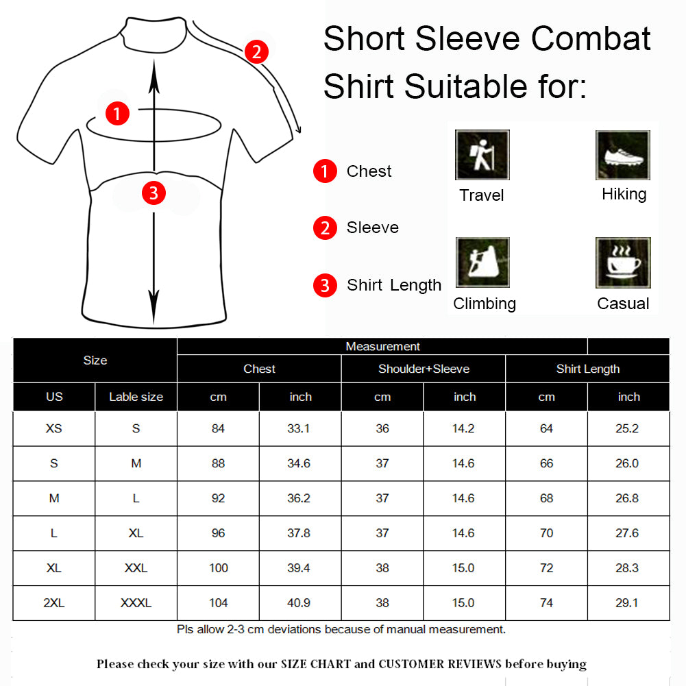 Men's Army Military T-shirt 1/4 Zip Tactical Short Sleeve Hunting Shirt