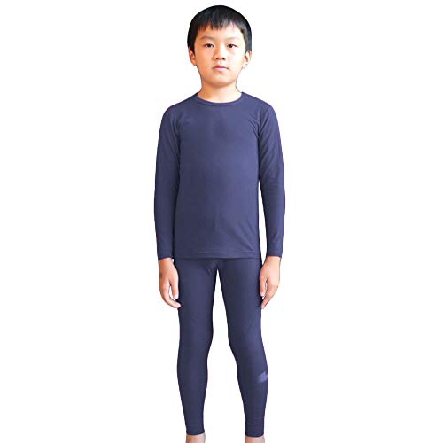YUSHOW Thermal Underwear for Boys Thermal Long Johns Set Unisex Shirt & Pants Size Large