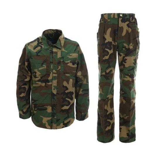 YUSHOW Men's Military Uniform Multicam Tactical Long Sleeve Shirt and Pants Set