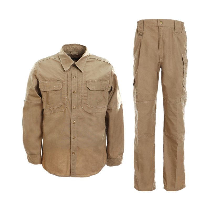 YUSHOW Men's Military Uniform Multicam Tactical Long Sleeve Shirt and Pants Set