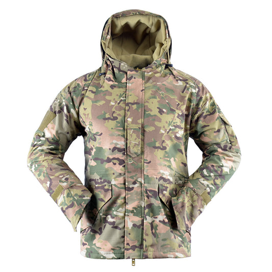 YUSHOW Men's Military Tactical Camo Jacket Outdoor Hunting Hooded Coat