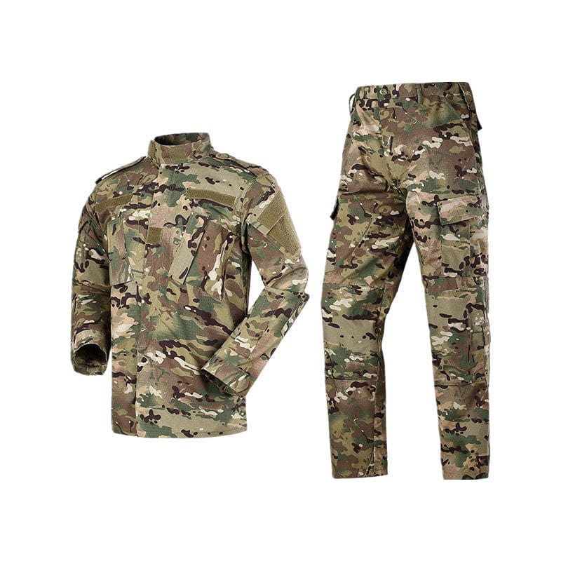 YUSHOW Men's Military Tactical Uniform Camo Combat Jacket and Pants Set