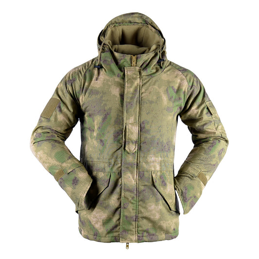 YUSHOW Men's Military Tactical Camo Jacket Outdoor Hunting Hooded Coat