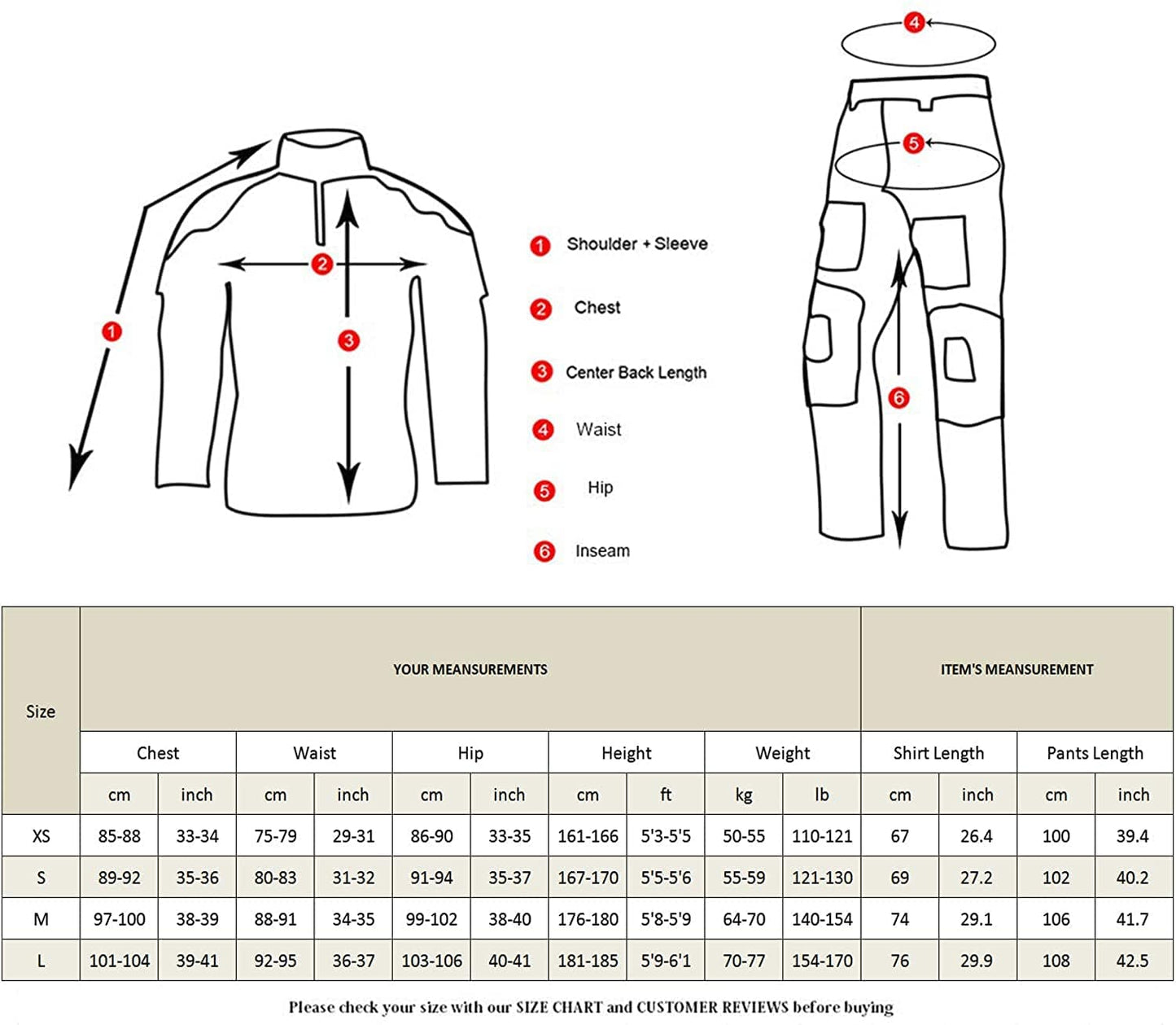 YUSHOW Military Uniforms for Men Tactical Combat Shirt and Pants