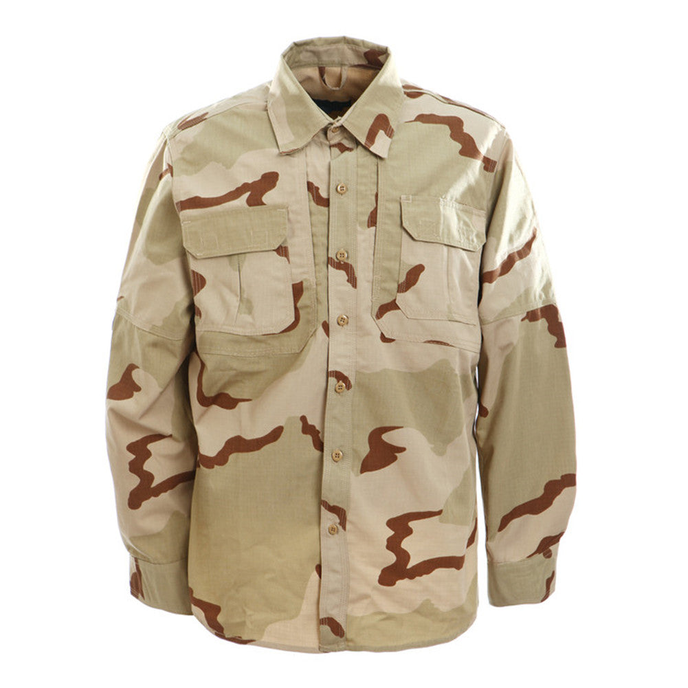 YUSHOW Men's Military Shirt Breathable Tactical Long Sleeve Work Shirt