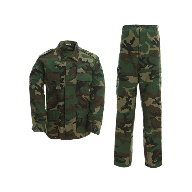 YUSHOW Men's Military Uniform Camouflage Combat Jacket & Pants Set