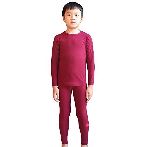 YUSHOW Thermal Underwear for Boys Thermal Long Johns Set Unisex Shirt & Pants Size Large